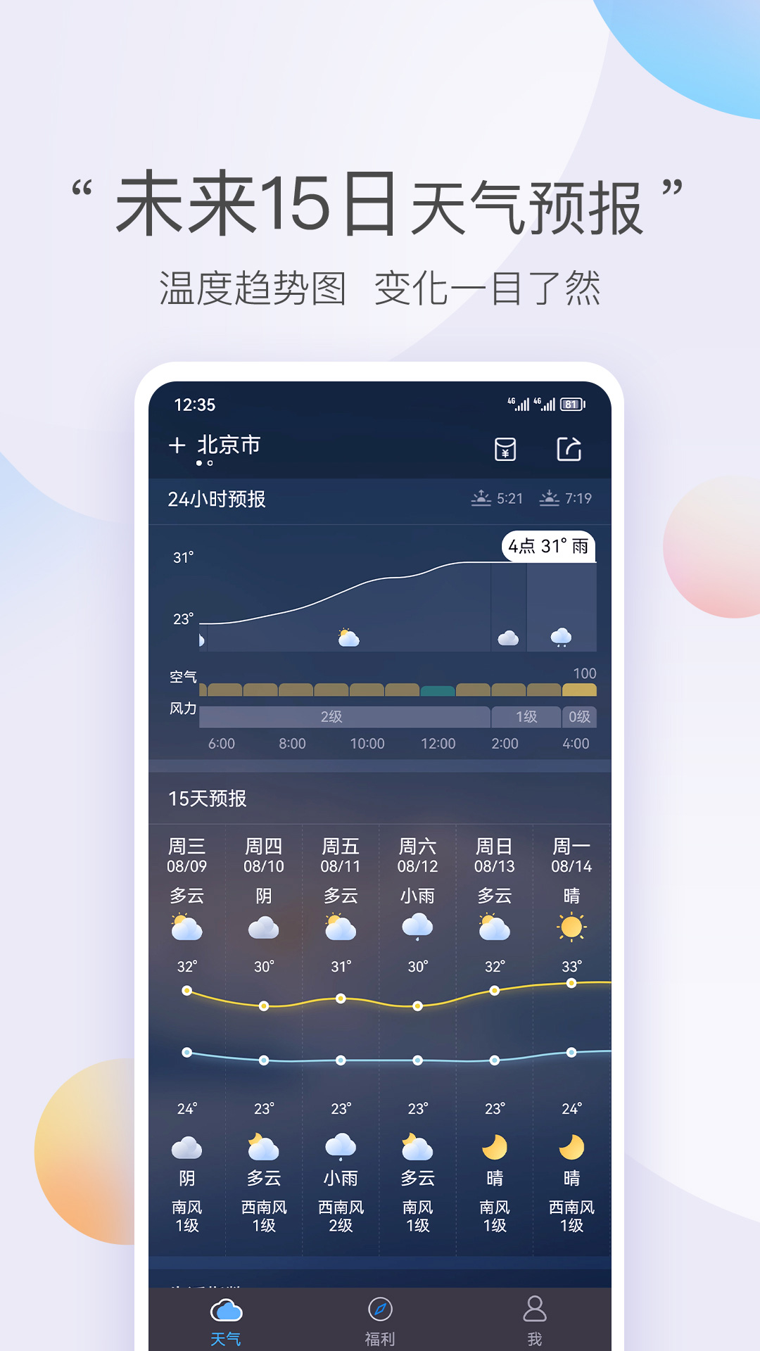 墨迹天气极速版 截图 2